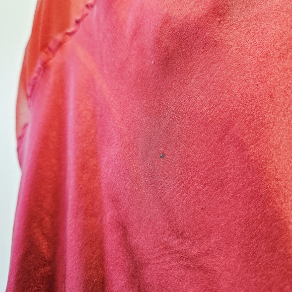 Vintage 90's Maggie Walt 100% Silk Size S Layered Ruffle Asymmetrical Hem - Picture 5 of 6